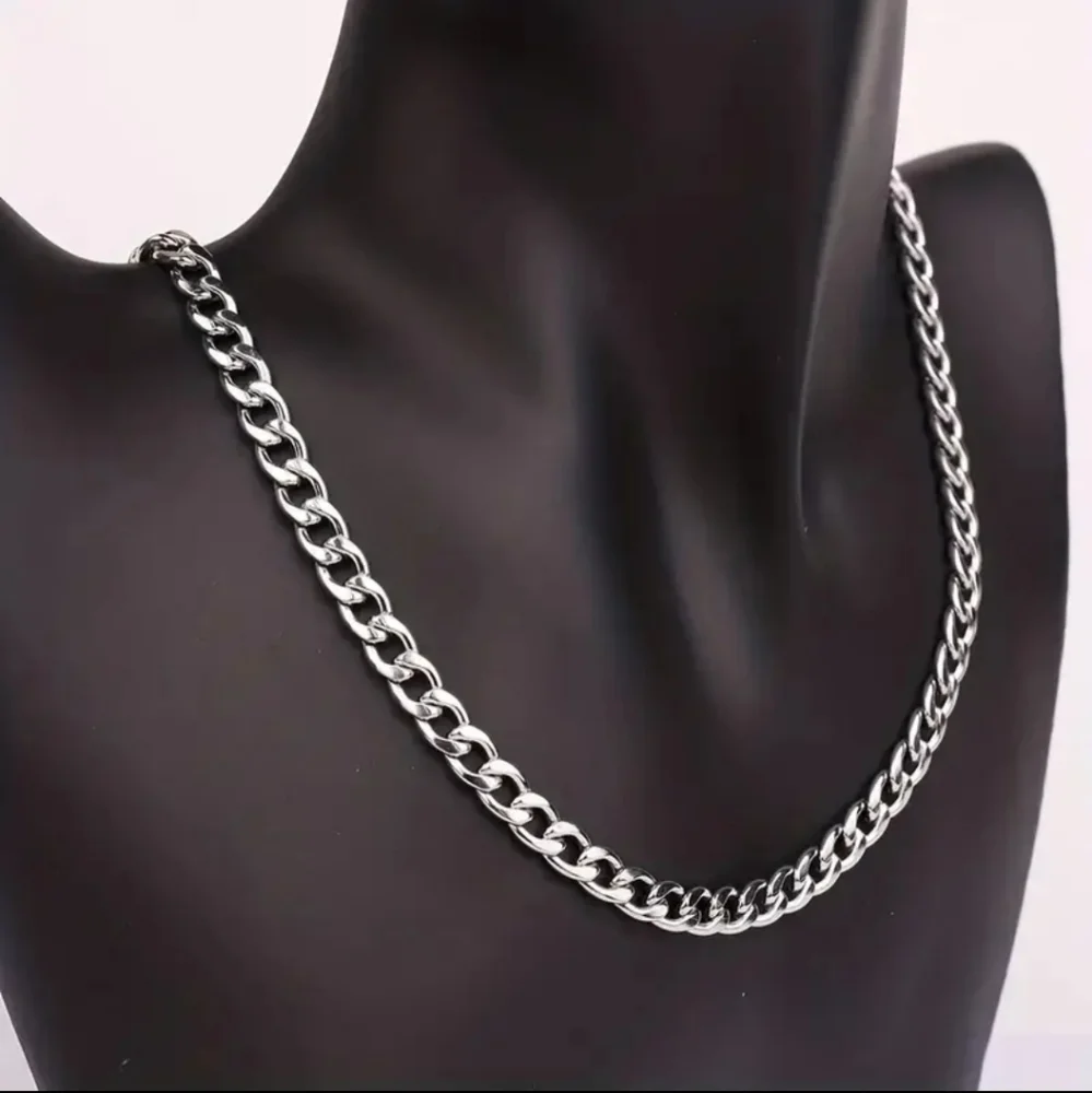 2 Pcs/Set Necklace Bracelet For Men/Women,Classic Fashion Y2k Stainless Steel. - Picture 3 of 12